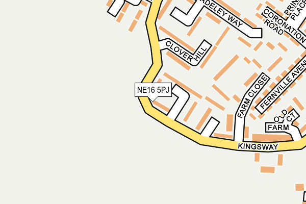 NE16 5PJ map - OS OpenMap – Local (Ordnance Survey)