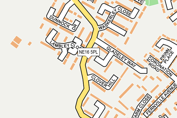 NE16 5PL map - OS OpenMap – Local (Ordnance Survey)