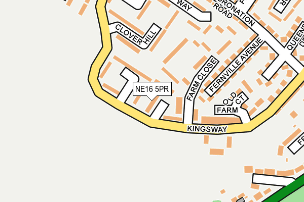 NE16 5PR map - OS OpenMap – Local (Ordnance Survey)