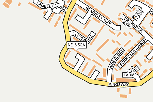 NE16 5QA map - OS OpenMap – Local (Ordnance Survey)