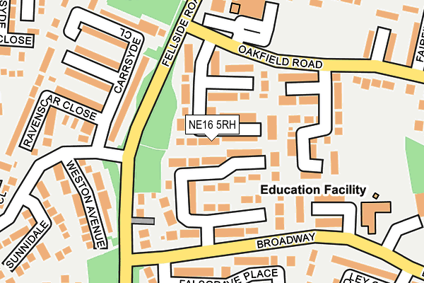 NE16 5RH map - OS OpenMap – Local (Ordnance Survey)