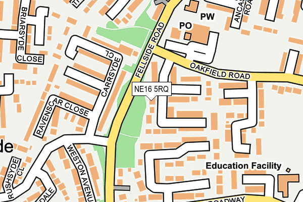NE16 5RQ map - OS OpenMap – Local (Ordnance Survey)