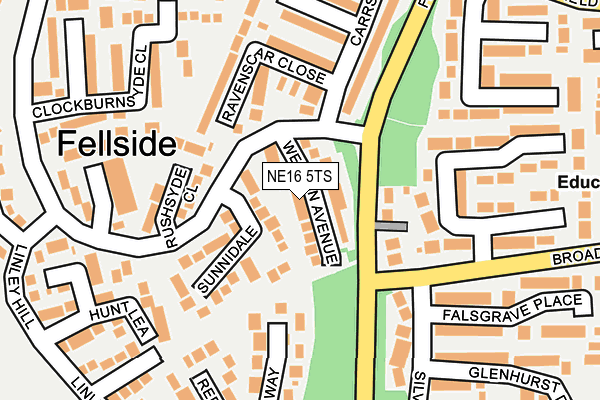NE16 5TS map - OS OpenMap – Local (Ordnance Survey)