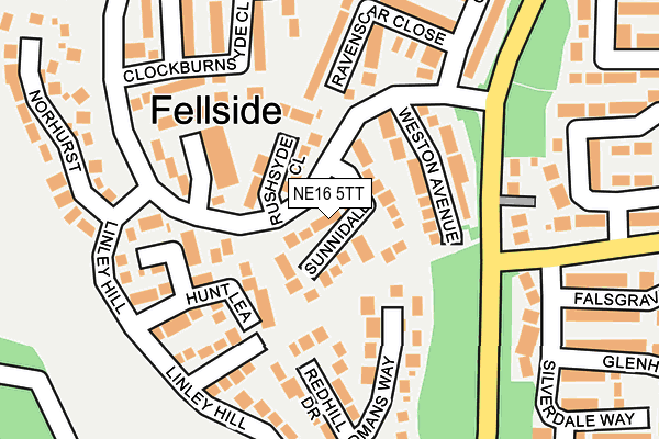 NE16 5TT map - OS OpenMap – Local (Ordnance Survey)