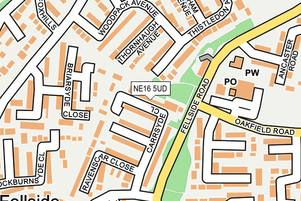 NE16 5UD map - OS OpenMap – Local (Ordnance Survey)