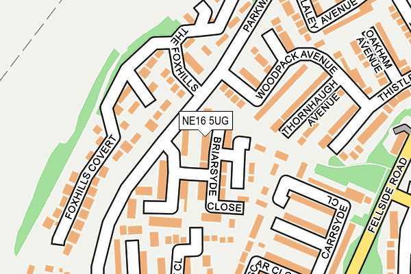 NE16 5UG map - OS OpenMap – Local (Ordnance Survey)