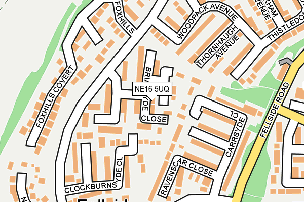 NE16 5UQ map - OS OpenMap – Local (Ordnance Survey)