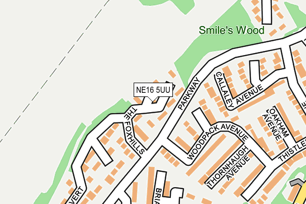 NE16 5UU map - OS OpenMap – Local (Ordnance Survey)