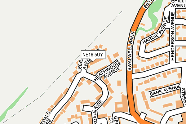 NE16 5UY map - OS OpenMap – Local (Ordnance Survey)