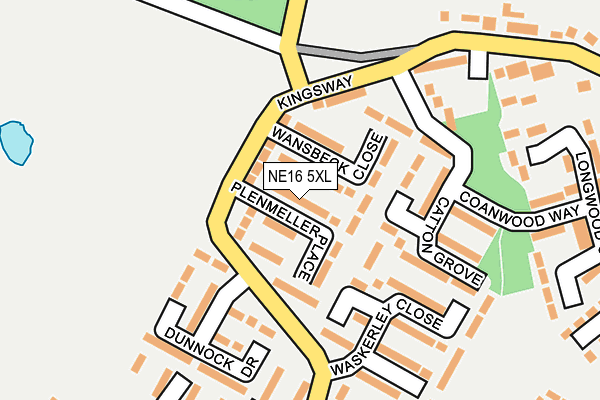 NE16 5XL map - OS OpenMap – Local (Ordnance Survey)