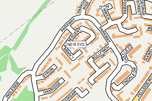 NE16 5YQ map - OS OpenMap – Local (Ordnance Survey)