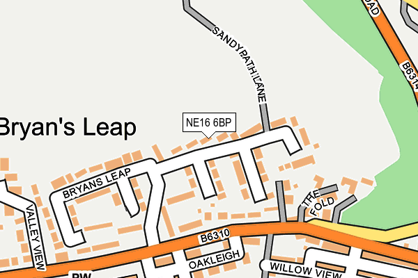 NE16 6BP map - OS OpenMap – Local (Ordnance Survey)