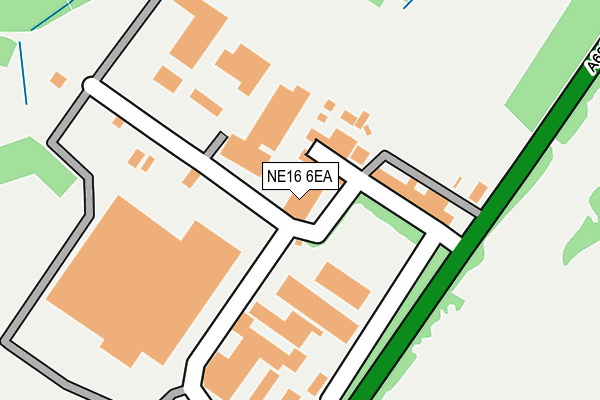 NE16 6EA map - OS OpenMap – Local (Ordnance Survey)