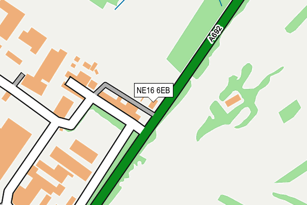 NE16 6EB map - OS OpenMap – Local (Ordnance Survey)