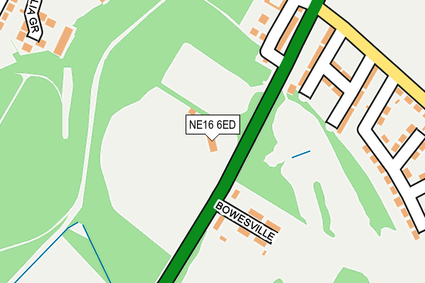 NE16 6ED map - OS OpenMap – Local (Ordnance Survey)