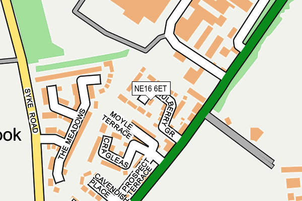 NE16 6ET map - OS OpenMap – Local (Ordnance Survey)