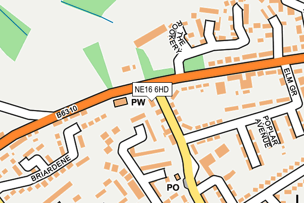 NE16 6HD map - OS OpenMap – Local (Ordnance Survey)