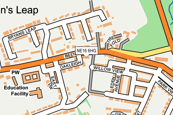 NE16 6HG map - OS OpenMap – Local (Ordnance Survey)