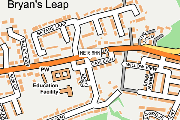 NE16 6HN map - OS OpenMap – Local (Ordnance Survey)