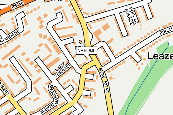 NE16 6JL map - OS OpenMap – Local (Ordnance Survey)