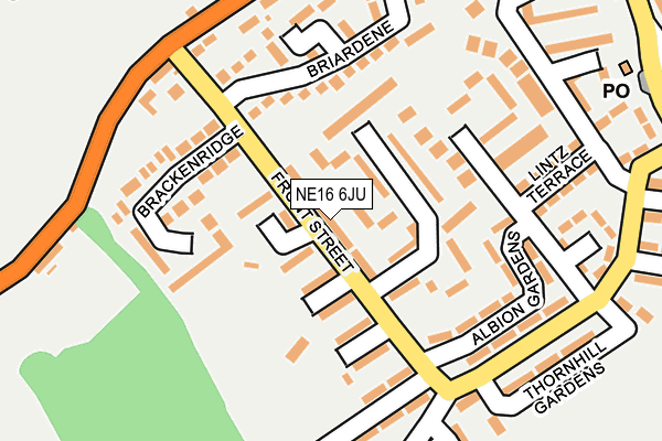 NE16 6JU map - OS OpenMap – Local (Ordnance Survey)