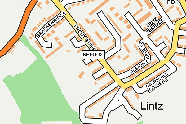 NE16 6JX map - OS OpenMap – Local (Ordnance Survey)