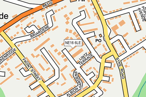 NE16 6LE map - OS OpenMap – Local (Ordnance Survey)