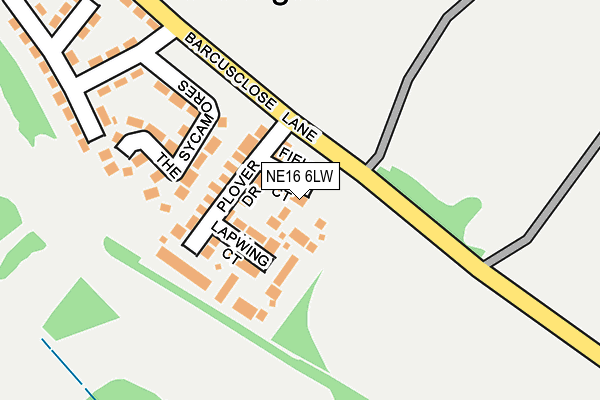 NE16 6LW map - OS OpenMap – Local (Ordnance Survey)