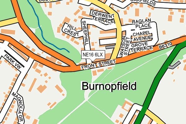 Map of THE HOME BAKERY (BURNOPFIELD) LIMITED at local scale