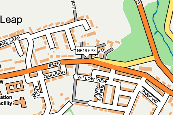 NE16 6PX map - OS OpenMap – Local (Ordnance Survey)