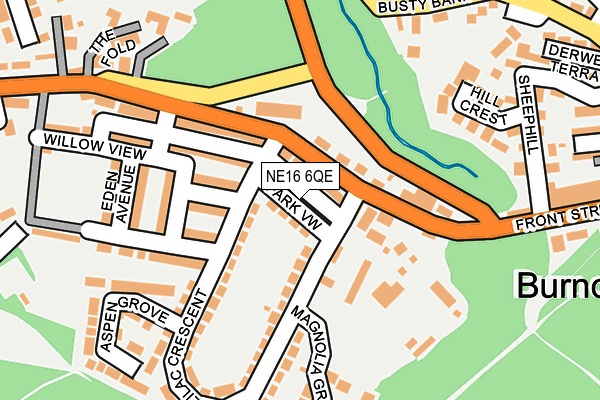 NE16 6QE map - OS OpenMap – Local (Ordnance Survey)