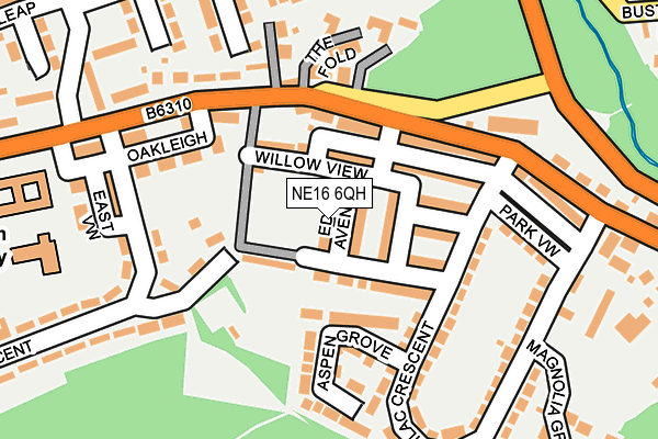 NE16 6QH map - OS OpenMap – Local (Ordnance Survey)