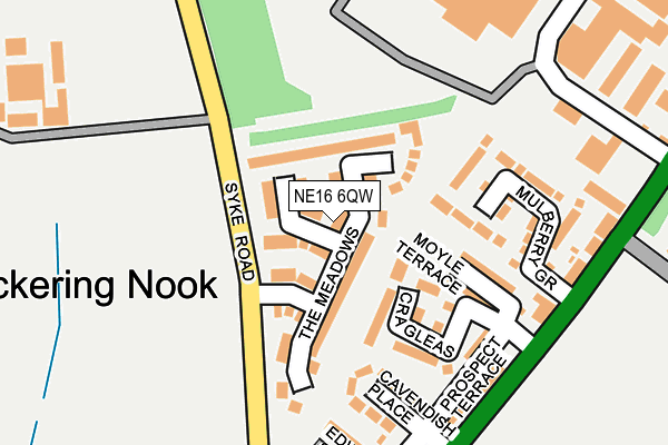 NE16 6QW map - OS OpenMap – Local (Ordnance Survey)