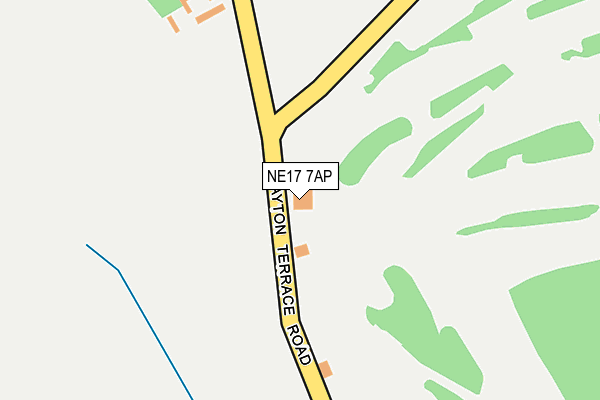 NE17 7AP map - OS OpenMap – Local (Ordnance Survey)