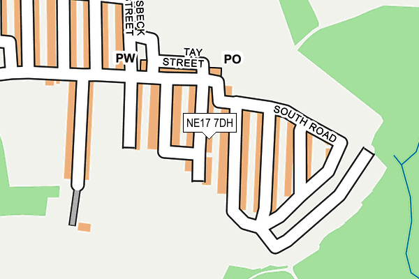 NE17 7DH map - OS OpenMap – Local (Ordnance Survey)
