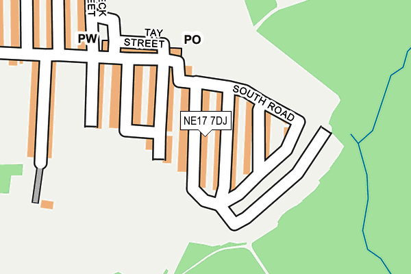 NE17 7DJ map - OS OpenMap – Local (Ordnance Survey)