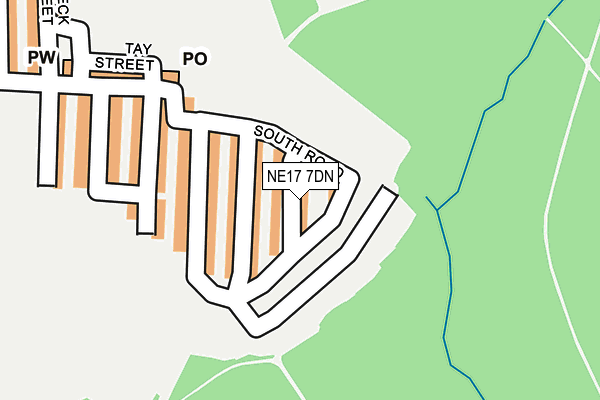 NE17 7DN map - OS OpenMap – Local (Ordnance Survey)