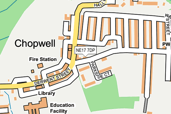 NE17 7DP map - OS OpenMap – Local (Ordnance Survey)