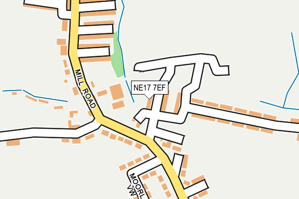 NE17 7EF map - OS OpenMap – Local (Ordnance Survey)