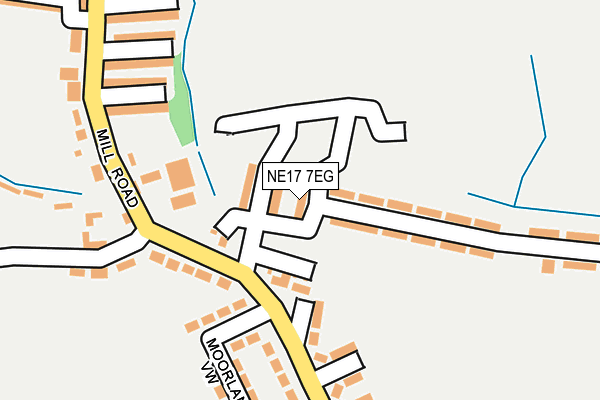 NE17 7EG map - OS OpenMap – Local (Ordnance Survey)