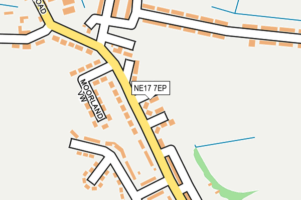 NE17 7EP map - OS OpenMap – Local (Ordnance Survey)