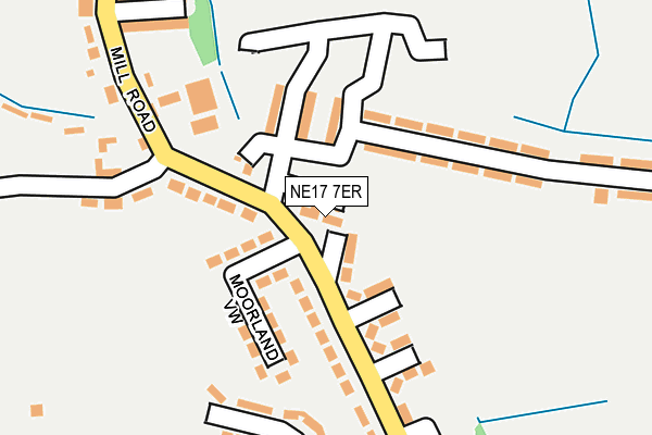 NE17 7ER map - OS OpenMap – Local (Ordnance Survey)