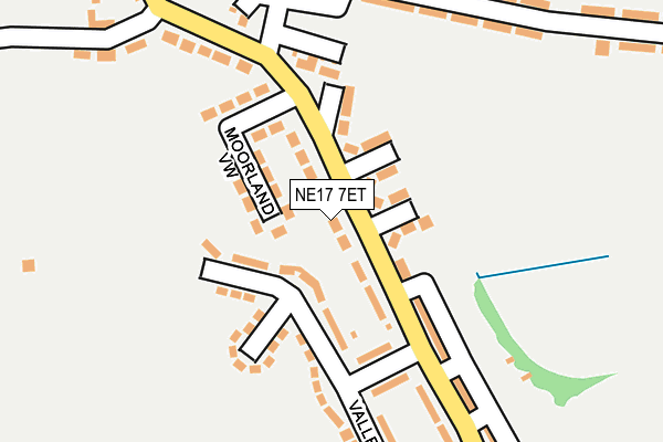 NE17 7ET map - OS OpenMap – Local (Ordnance Survey)