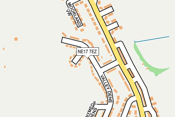 NE17 7EZ map - OS OpenMap – Local (Ordnance Survey)