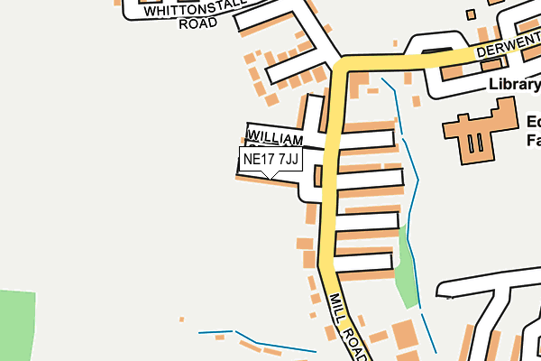 NE17 7JJ map - OS OpenMap – Local (Ordnance Survey)