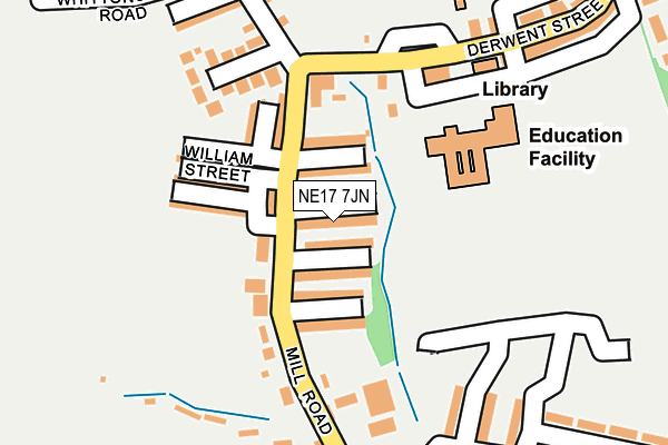 NE17 7JN map - OS OpenMap – Local (Ordnance Survey)