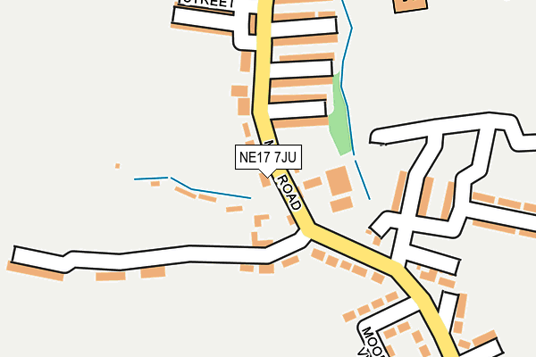 NE17 7JU map - OS OpenMap – Local (Ordnance Survey)