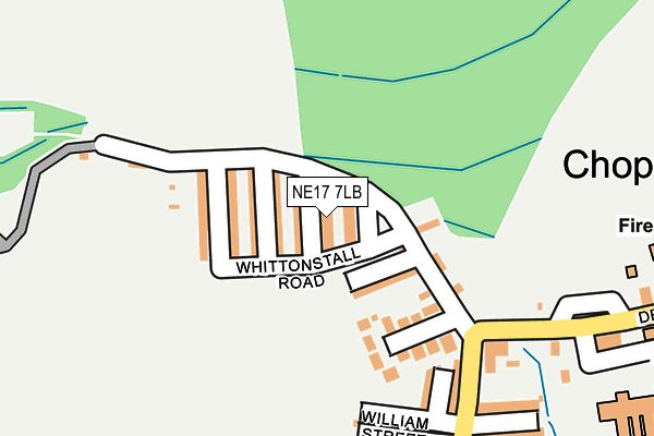 NE17 7LB map - OS OpenMap – Local (Ordnance Survey)