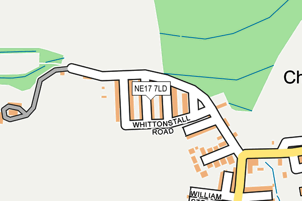 NE17 7LD map - OS OpenMap – Local (Ordnance Survey)