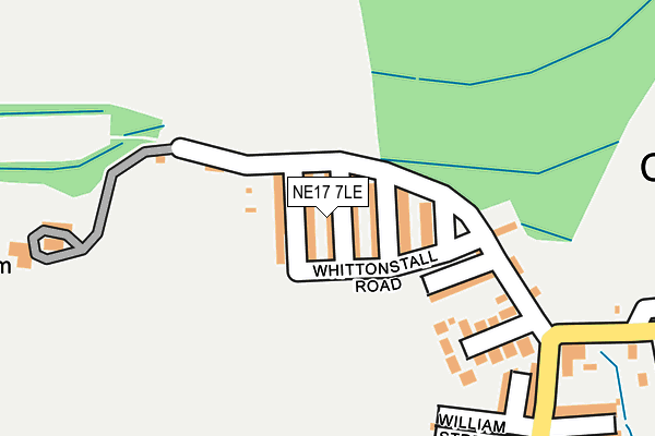 NE17 7LE map - OS OpenMap – Local (Ordnance Survey)